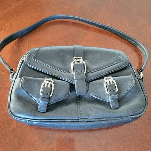 Cole Haan Handbags - Cole Haan Purse Heavy Black Leather